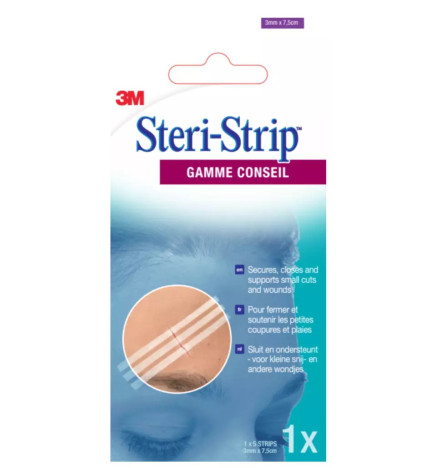 3M – Steri-Strip Sutures adhésives 6 x 75 mm, 3 bandelettes
