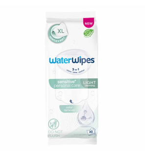 Waterwipes – Lingettes nettoyantes intime Light, 30 lingettes