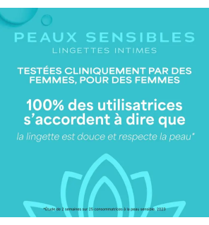 Waterwipes – Lingettes intimes Sensitive, 10 lingettes