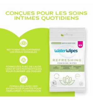 Waterwipes – Lingettes intimes Fraîcheur, 28 lingettes