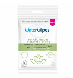Waterwipes – Lingettes intimes Fraîcheur, 10 lingettes