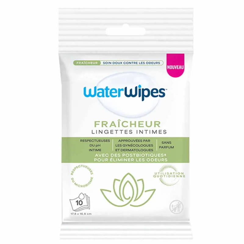 Waterwipes – Lingettes intimes Fraîcheur, 10 lingettes Waterwipes – Lingettes intimes Fraîcheur, 10 lingettes