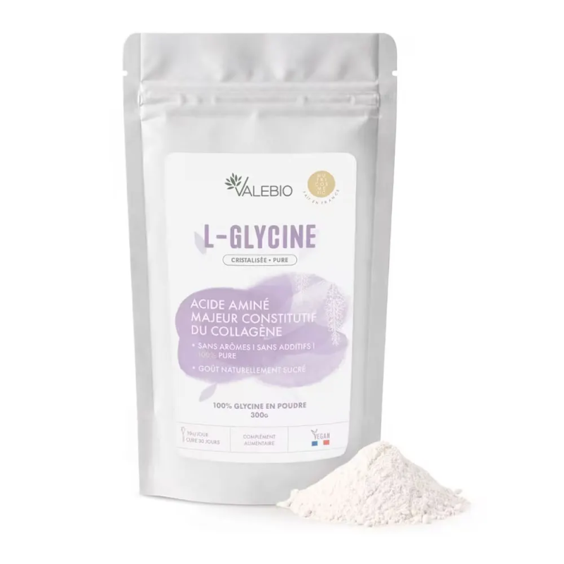 Valebio – L-Glycine, sachet 300 g Valebio – L-Glycine, sachet 300 g