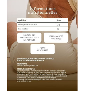 Valebio – L-Créatine, sachet 180 g