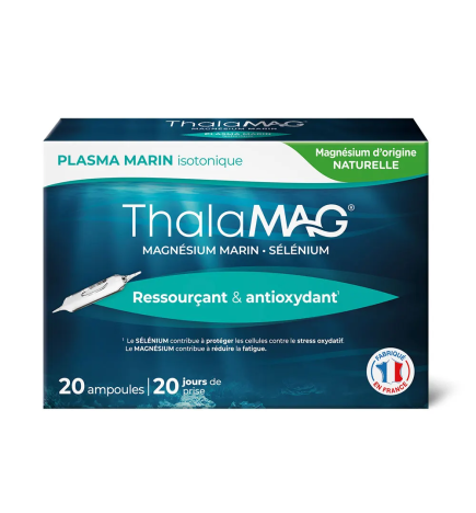 Thalamag – Plasma marin isotonique ressourçant et antioxydant, 20 ampoules