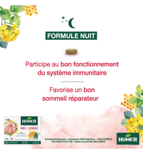 Humer – Nez Gorge Jour Nuit, 15 comprimés