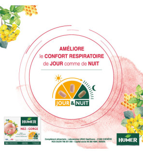 Humer – Nez Gorge Jour Nuit, 15 comprimés