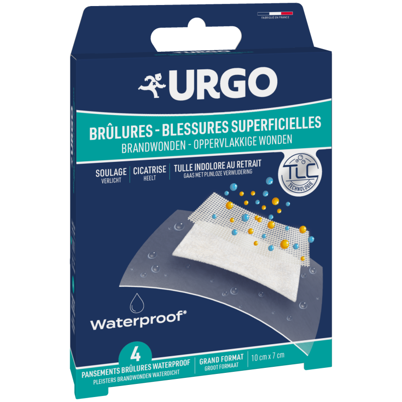 Urgo – Pansements Brûlures et blessures superficielles Waterproof, 4 pansements Urgo – Pansements Brûlures et blessures superficielles Waterproof, 4 pansements