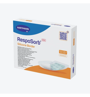Hartmann – RespoSorb Silicone Border pansement rectangulaire, 16 x 26 cm