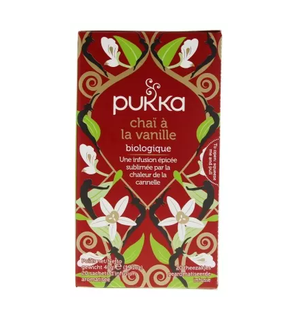 Pukka – Chaï à la vanille biologique, 20 sachets
