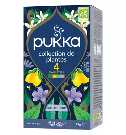 Pukka – Collection de plantes biologiques 4 variétés, 20 sachets