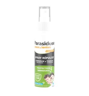 Parasidose – Spray répulsif poux et lentes 2en1 cheveux et tissus, 100 ml