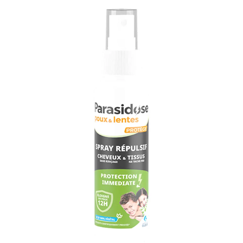 Parasidose – Spray répulsif poux et lentes 2en1 cheveux et tissus, 100 ml Parasidose – Spray répulsif poux et lentes 2en1 cheveux et tissus, 100 ml