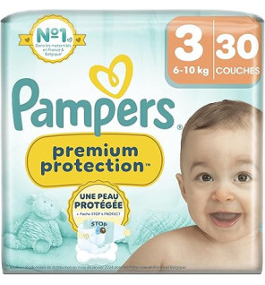 Pampers – Couches Premium Protection taille 3, 6 à 10 kg