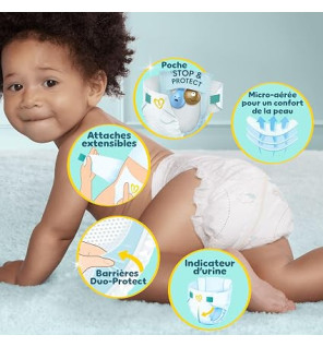 Pampers – Couches Premium Protection taille 3, 6 à 10 kg