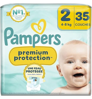 Pampers – Couches Premium Protection taille 2, 4 à 8 kg