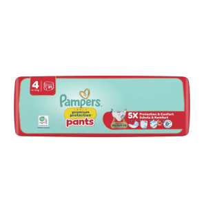 Pampers – Couches-culottes Premium Pants taille 4, 9 à 15 kg, 31 couches
