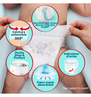 Pampers – Couches-culottes Premium Pants taille 4, 9 à 15 kg, 31 couches