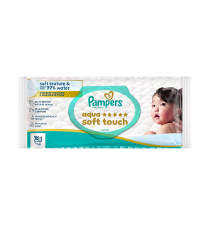 Pampers – Lingettes Aqua Soft Touch, x48