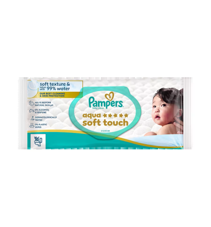 Pampers – Lingettes Aqua Soft Touch, x48