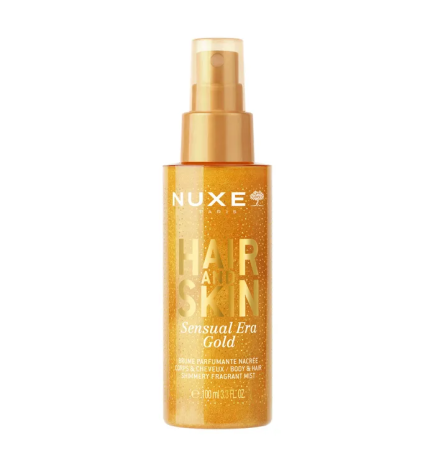Nuxe – Hair & Skin Sensual Era Gold, brume parfumante nacrée corps et cheveux, 100 ml