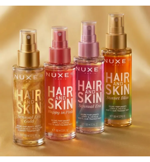 Nuxe – Hair & Skin Sensual Era Gold, brume parfumante nacrée corps et cheveux, 100 ml