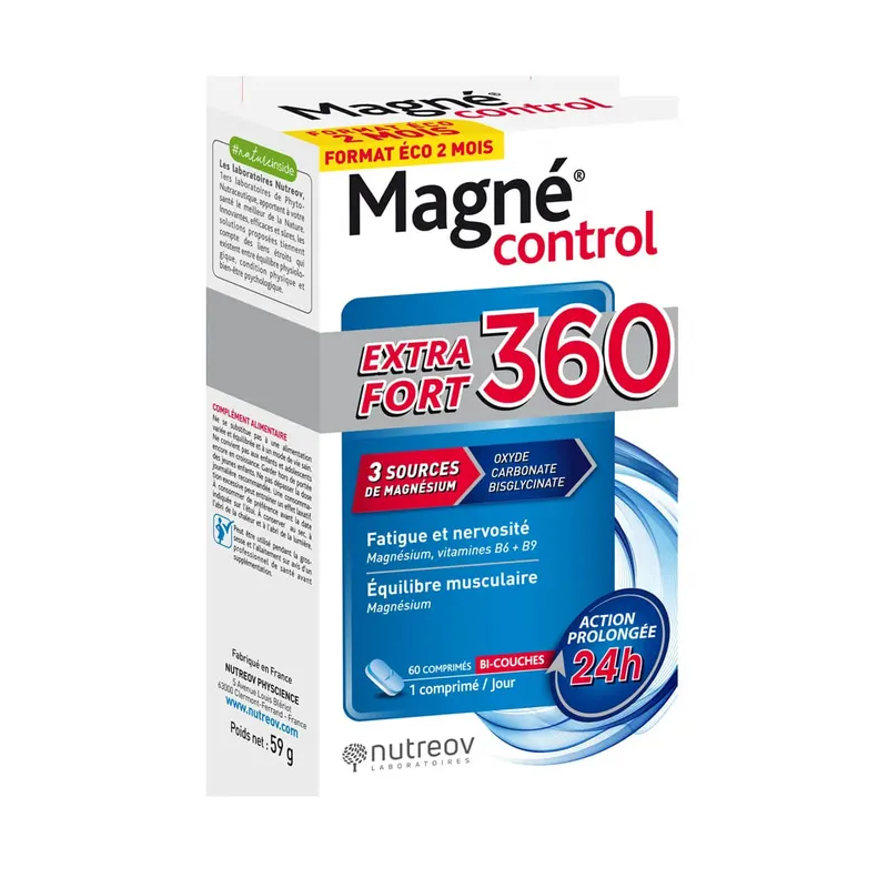 Nutreov – Magné® Control Extra Fort 360, 30 comprimés