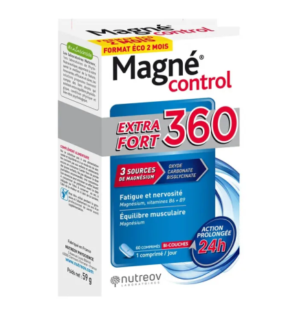 Nutreov – Magné® Control Extra Fort 360, 30 comprimés