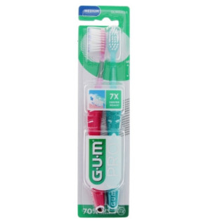 GUM – Brosses à dents Technique Pro Médium, 2 brosses à dents