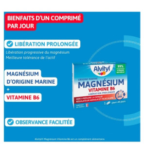 Alvityl – Magnésium Vitamine B6, 45 comprimés