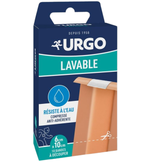 Urgo – Lavable Bande Résistante à l’Eau, 10 bandes de 10 x 6 cm