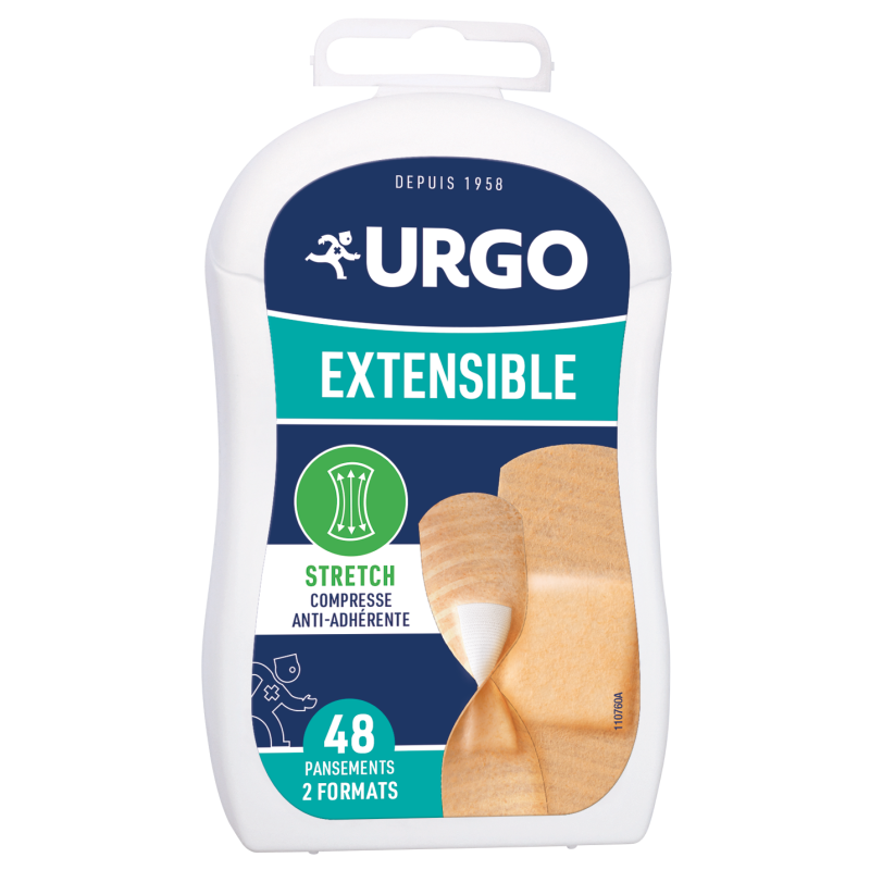 Urgo – Extensible Pansements, 48 pansements 2 formats Urgo – Extensible Pansements, 48 pansements 2 formats