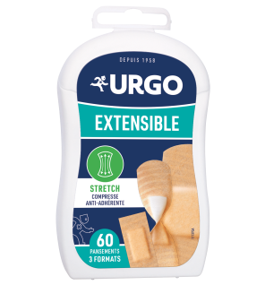 Urgo – Extensible Pansements Prédécoupés, 60 pansements 3 formats