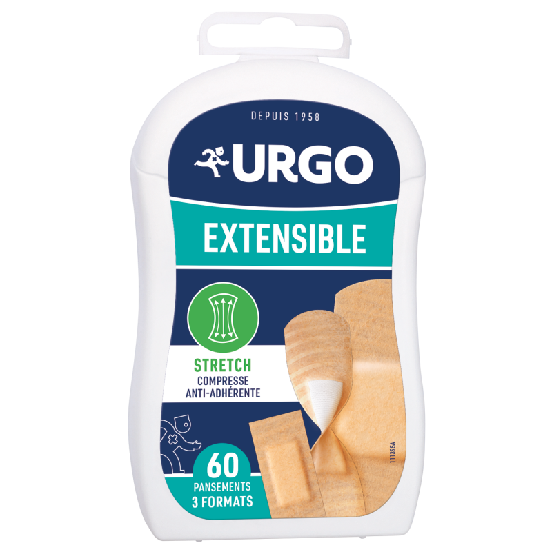 Urgo – Extensible Pansements Prédécoupés, 60 pansements 3 formats Urgo – Extensible Pansements Prédécoupés, 60 pansements 3 formats