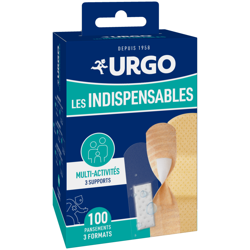 Urgo – Les Indispensables Pansements, 100 pansements 3 formats
