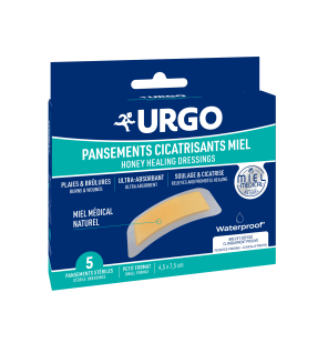 Urgo – Pansements Cicatrisants Miel, 5 pansements stériles