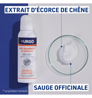 Urgo – Crème Mousse Rééquilibrante Pieds Transpirants, 125 ml