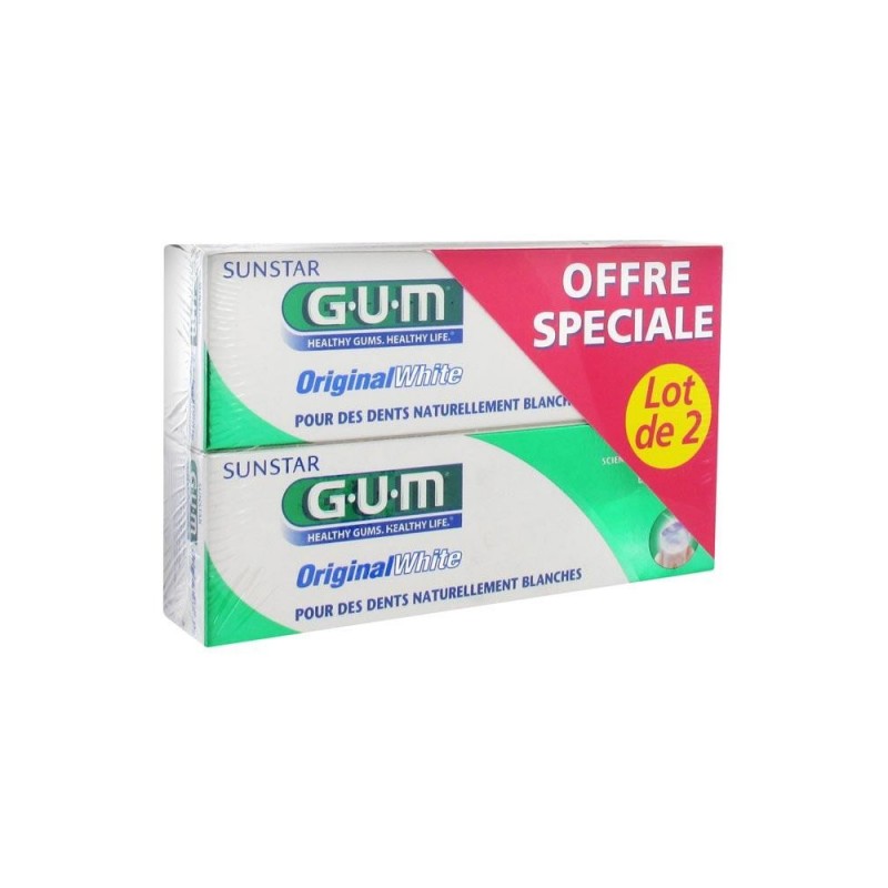 GUM Dentifrice Original White  2 x 75 ml