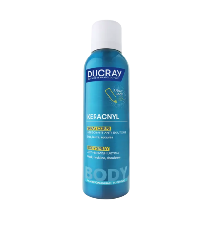 Ducray – Keracnyl Spray Corps Asséchant Anti-Boutons, 150 ml