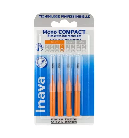 Inava – Mono Compact Brossettes Interdentaires ISO3, 4 unités