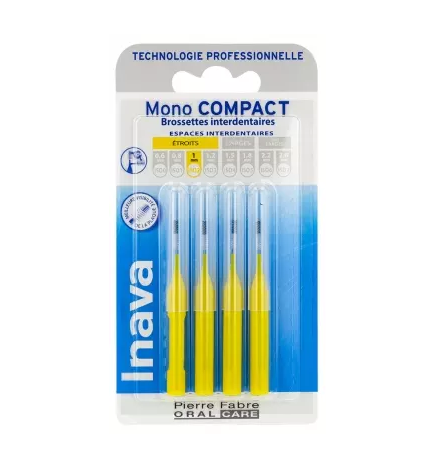 Inava – Mono Compact Brossettes Interdentaires ISO2, 4 unités