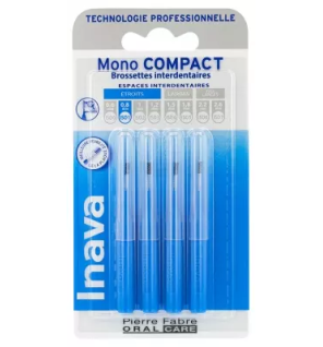 Inava – Mono Compact Brossettes Interdentaires ISO1, 0,8 mm, 4 unités