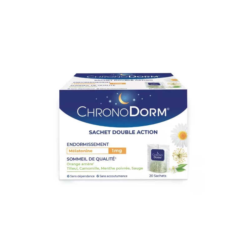 Laboratoires IPRAD – ChronoDorm Mélatonine 1 mg, 20 sachets Laboratoires IPRAD – ChronoDorm Mélatonine 1 mg, 20 sachets