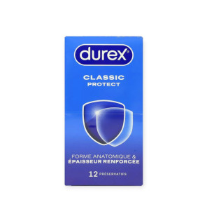 Durex – Classic Protect, boîte de 12 préservatifs