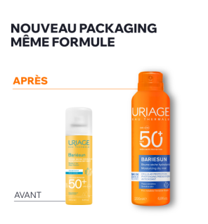 Uriage – Bariésun Brume Sèche Hydratante SPF50+, 200 ml