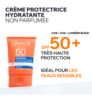 Uriage – Bariésun Crème Protectrice Hydratante Sans Parfum SPF50+, 50 ml