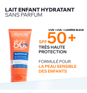 Uriage – Bariésun Lait Enfant Hydratant Très Haute Protection SPF50+, 100 ml