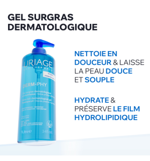 Uriage – Derm-Phy Gel Surgras Dermatologique, 1L