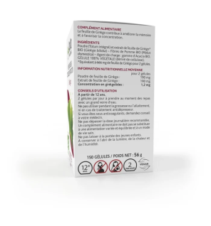 Arkopharma – Arkogélules BIO Ginkgo, 150 gélules