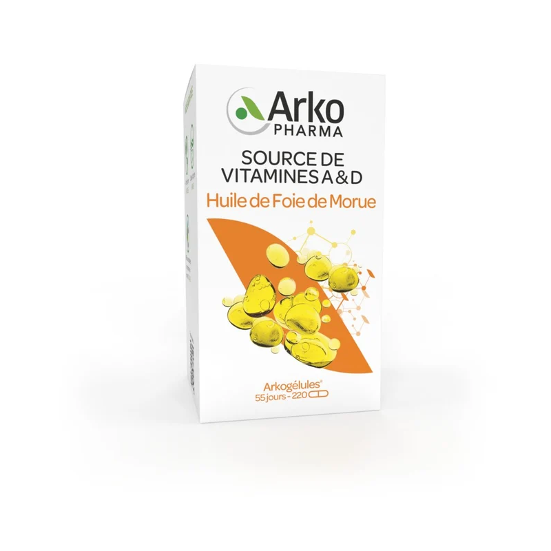 Arkopharma – Arkogélules Huile de Foie de Morue, 220 capsules